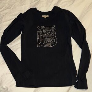 Burberry Black Long Sleeve with Graphic Logo
